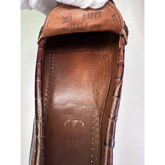 Allen Edmonds Loafers Shoes Mens 8.5D Brown Leather Grand Cayman Horse Bit Croc main image 10